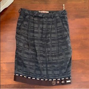 Marni Wool Embellished Skirt